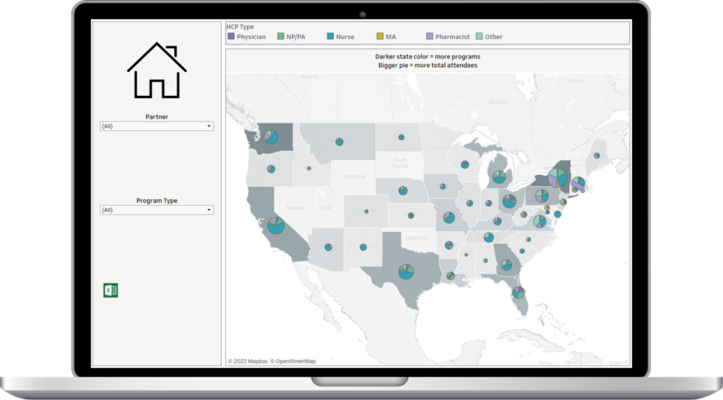 Astound Speakers Bureau Program Attendee Heat Map
