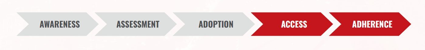 Stages of Patient Journey access and adherence 81qd Medical Knowledge Group